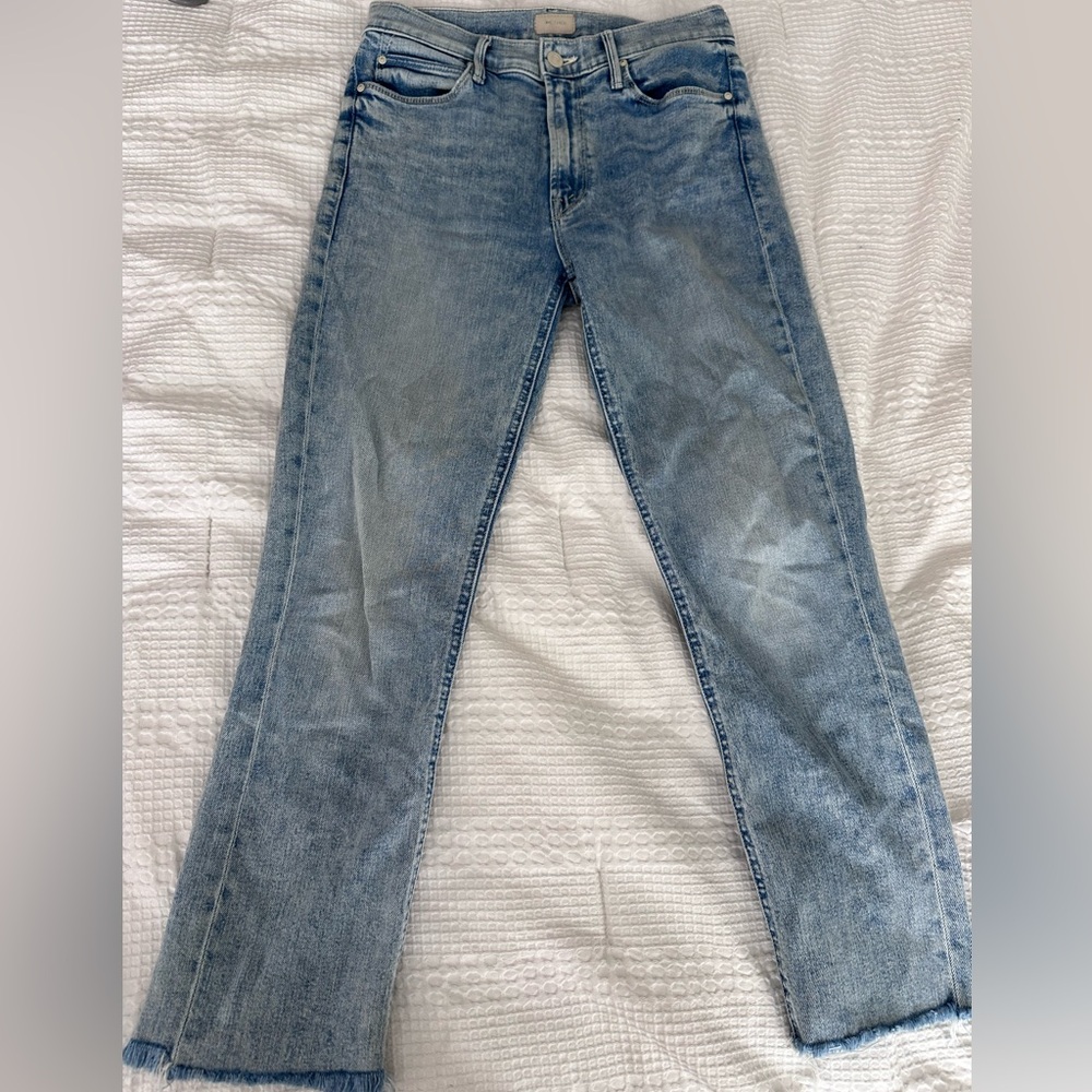 MOTHER Women's Light Blue Washed Jeans